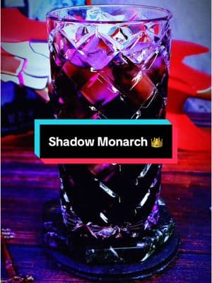 Shadow Monarch from Solo Leveling 👑  - - - - #nerdytavern #cocktails #mixology #bartender #sololeveling #sungjinwoo #erank #hunter #anime #crunchyroll #aleksle #arise #weakesthunter #shadowmonarch #sololevelingseason2 @crunchyroll @Aleks Le @Portland Syrups 