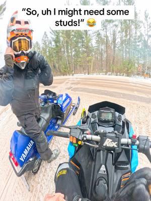 Those icey corners will get ya 😂 Trail riding this last weekend in the northwoods of Wisconsin #polaris #indyxc800 #yamaha #srx700 #snowmobile #700triple #greasytriple 