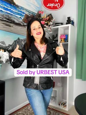 If you like Bold looking faux Leather Jacket. Click on yellow showcase #kalpana0017 #foryoupage #Ultimatewomen#Fauxlather #jacket #boldlook @URBEST-USA #URBEST-USA