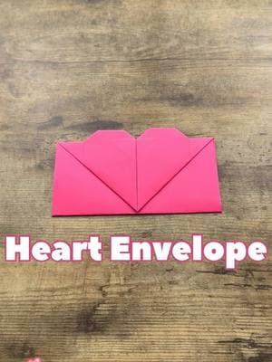 Origami Heart Envelope For Valentines Day #ValentinesDay #valentines #postcard #papercraft #origami #envelope 