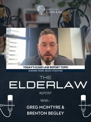 In this episode of the Elder Law Report 📺, attorneys Greg McIntyre and Brenton Begley of McIntyre Elder Law discuss the critical issue of nursing home abuse litigation ⚖️ and how families can protect their loved ones 👨‍👩‍👧‍👦. If you or someone you know is dealing with nursing home abuse, don’t wait to take action. Visit our website for full episode! Schedule your free consultation today: 📞 1-888-999-6600 or visit mcelderlaw.com/scheduling. Your loved one deserves justice! ⚖️💼 #estateplanning #elderlaw #charlottenc #shelbync #hendersonvillenc #mcintyreelderlaw #northcarolinalaw #northcarolinaestateplanning #elderlawattorney #attorney