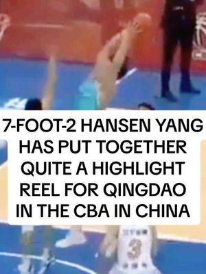 Hansen Yang’s per-40 minute double-double of 19.2 points and 12.4 boards has NBA scouts monitoring his progress throughout the season in the Chinese CBA. The massive center prospect is skilled and patient with polished footwork in the post #draftexpress #nbadraft#qingdao#china#chinese#chinabasketball#cba#yang#basketball#basketballtiktok#NBA#bball 