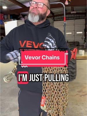 Vevor 4900 lbs Working Load Limit Chain #chain #chains #vevor #vevortools #binding #hooking #pulling #heavyequipment #fyp #chainingdownequipment #TikTokShop #tractor #farm #tow #towtruck #stuck 