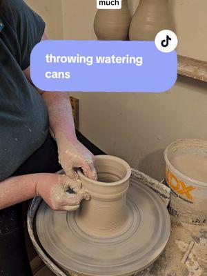 I'm back! it feels lovely to want to be on the wheel again, and making things that excite me, like these watering cans!  #NowWhatPotteryWorks #Throwing #PotteryVideo #Art #PotteryTok #WateringCan #Ceramic 