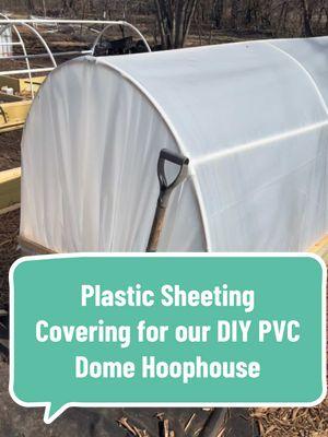 We get a lot of questions about the plastic sheeting we use for our DIY PVC hoophouses, so we’re showing exactly what we use in this video!  It’s just standard 6 mil plastic sheeting—the kind you can find in the paint section of most big-box hardware stores. There are different thickness options, but this one works great for us in zone 7, keeping our plants warm when temps drop below freezing. ❄️🌱 If you’re looking for an easy way to protect your crops through winter, check out our DIY PVC hoophouse setup!  Have you tried using plastic sheeting in your garden to help protect your plants? #DIYGarden #Hoophouse #SeasonExtension #GrowYourOwnFood #DIYGardening #GardeningTips #UrbanGardening #GrowYourOwn #GardenProjects #HomeGarden #SustainableLiving  #GardenInspiration #BackyardGardening #pvc #gardentips #gardening101 