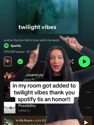 #greenscreen thank you @Spotify @Spotify for Artists this is so fun!! #twilightvibes #twilightsaga #twilight #inmyroom #juliawolf 