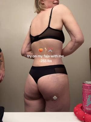 Day 8 post lower body lift🍑✂️-255lbs. Trying on a new faja!  #plastic #new #body #tall #skin #faja #beforeandafter #post #op #transformation #caloriedeficit #skin #happy #mom #pcos #journey 