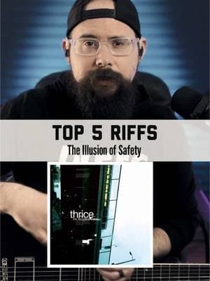 TOP 5 RIFFS • Thrice - ‘The Illusion of Safety’ 💿 #top5 #thrice #guitarriffs #guitarriff #riffs #rifftok #posthardcore #2000s #foryou 