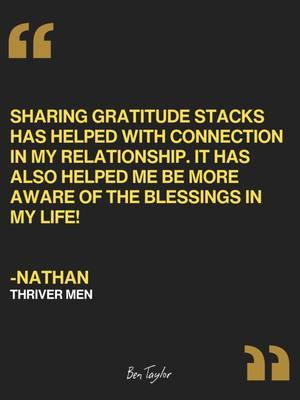 Take a moment to appreciate the blessings in your life. True transformation comes from balancing your life and deepening your connections. Nathan, a part of Thriver Men, has embraced his journey toward growth and freedom. 💪 💬 Comment *'Freedom'* to take the first step toward clarity and empowerment today! #HealingJourney #StandFirm #BreakFree #Transformation #EmpoweredLiving