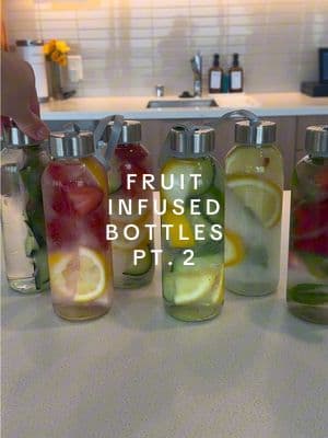 Part two of my fruit infused bottles!! 🍓🍋 These are the best!! #asmr#restock#organized#fruitinfused#satisfying#Recipe#DIY#fruit#hack#LifeHack 