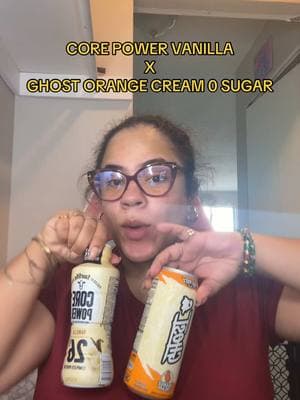 Now thissssss I can get jiggy with. Imma call her “Orange you thicccccc”@fairlife @Core Power by fairlife vanilla and @GHOST® Energy ZERO SUGAR ORANGE CREAM!!!! 🧡🧡🧡#fairlife #corePower #corepowerprotein #ghostenergy #orangecream #drinks #proteindrinks #customdrinks