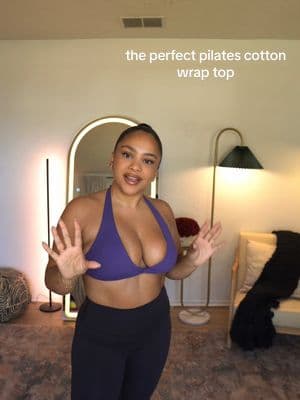 me 🤝 not buying overpriced polyester - the PERFECT Pilates mami COTTON wrap top #creatorsearchinsights #pilates #wraptop #pilatesootd #pilatesoutfit #workoutoutfit #curvy #midsize #fyp #cotton #cottontop 