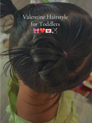 Trying out Valentine Hairstyles on my little girl  🎀💌🏹❤️ #valentinehairstyle #girlmom #toddlermom #fyp #toddlerhairstyles #hearthairstyle 