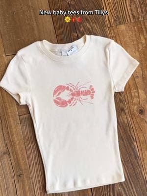 New baby tees at Tillys 🦞💛🌼 Perfect for spring #withtillys #babytees #coastal #cutetops 