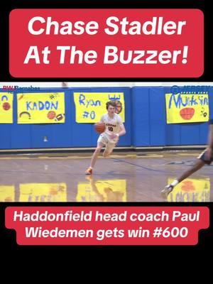 Trailing by one with 6.9 seconds to go, Chase Stadler drains a game-winning buzzer beater to give Haddonfield a thrilling 37-35 win over Gloucester. With the victory, Haddonfield head coach Paul Wiedeman becomes the ninth coach in South Jersey history to reach 600 career wins. Watch the FULL highlights at JerseySportsZone.com! #basketball #basketballtiktok #basketballhighlights #hsbasketball #njbasketball #highlights #topplays #buzzerbeater #gamewinner #omg #fyp #haddonfield #haddonfieldnj #bulldogsbasketball #jsz #jerseysportszone 