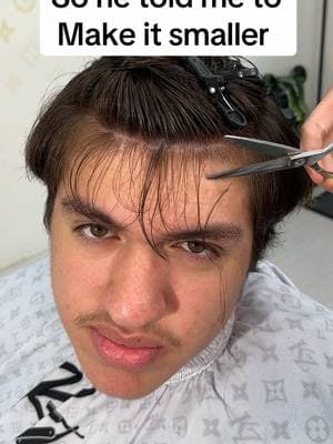 Part1. His crush told him his forehead is huge  - #Barbertok #barber #oddlysatisfying #katybarber #besthoustonbarber #losangelesbarber #labarber #miamibarber #houstonbarber #katytx #cypressbarber #dallasbarbers 