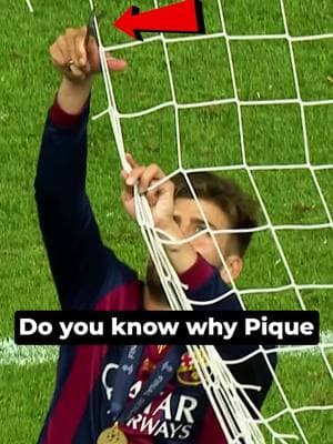 Why Did Piqué Cut the Goal Net? #pique #football #goal