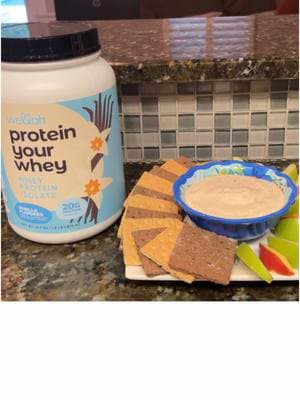 Protein powder Cinnamon Roll Dip..what!?!! #Recipe #wheyprotein #5ingredient #20gprotein 