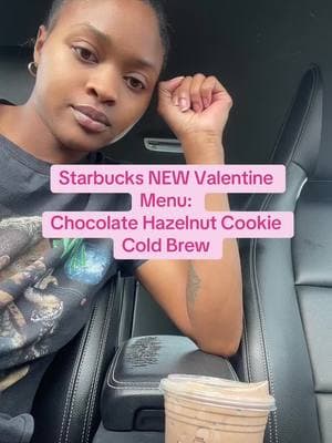 New Starbucks Valentines Drink Menu : Chocolate Hazelnut Cookie Cold Brew #starbucksdrinks #newmenu #ValentinesDay 