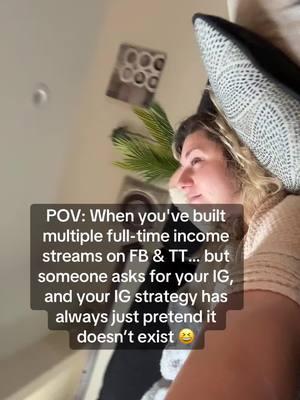 Listen, we all have our platform ‘homes’ and IG just never felt like mine 🤷‍♀️. Don’t come for me, but I literally forget it exists most days 😂. Who else has that one  platforms they just don’t vibe with? 👀 Drop yours in the comments! #POV #workfromphone #SocialMediaMarketing #OnlineBusiness #ContentCreator  #Mompreneur 