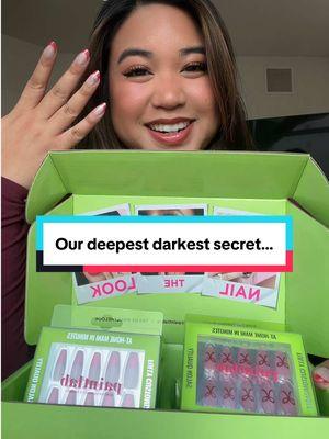 Spilling our deepest darkest secret 🤫 do you have the same one? 💅🏼 #paintlab #pressonnails #pressongirly #diynails #diynailscheck #naillover #nailcollection #glueonnails #stickonnails #nailinspo #nailideas #trendynails #freshnails #pressons #fyp #nailgirl #nailjunkie 