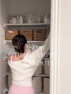 Timestamped asmr night routine/ 5-8 after my 8-5! 🤍 #nightroutine #CleanTok #motivation #dailyvlog #grwm #cleaning #clean #cooking #asmr #asmrsounds #productivity #dayinmylife #routine 