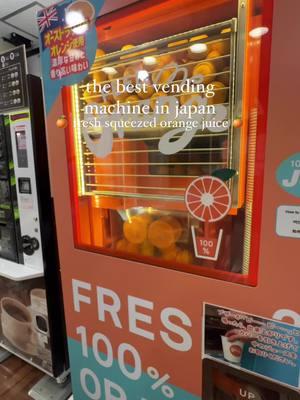 The BEST vending machine in all of Japan are these cheap freshly squeezed orange juice machines. They aren’t available everywhere so when you see it, make sure to try it . . . . . . . . #japan #tokyo #japantravel #japantrip #japanfood #japanvendingmachine #vendingmachine #traveltokyo #tokyofood #tokyofoodie #orangejuice🍊 #freshfruit #asia #tokyotokyo #japanese 