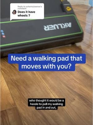 Replying to @suhannytaveras this walking pad has wheels and it’s lightweight making it easy to pull out and put away! #walkingpad #walkingpadathome #walking #walkathome #walk 