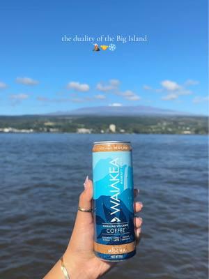 Where else in the world can you get lava and snow two weeks apart… and sip our Mauna Mocha while admiring Mauna Kea? 😉 ☕ 🌋 ❄️ So blessed to call Hawaiʻi our home!  #drinkwaiakea #hawaii 