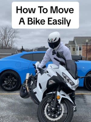 How To Easily Move Your Motorcycle #ninja400 #motorcycle #sportbike #bike #biketok #beginner #fyp 