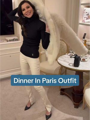 White Leather Pants: 1, Me: 0. Well… that was short-lived. Time for dinner anyway! #parisoutfits #parisoutfitideas #parisootd #ootdinspo #fashioninspodaily #effortlessstyle 