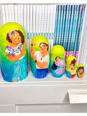 One of the many nesting dolls that I painted for a friends YouTube Channel! Encanto! #encanto #BehindTheScenes #IllustrationProcess 