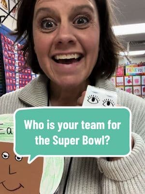 #creatorsearchinsights We love the Super Bowl!! #teachertips #eyestickers #kindergartenteacher #teacherlife #tiktokteacher #fyp #foryoupage #kindergarten #dayinthelifeofateacher #teachersoftiktok #mrsrowethekinderteacher #teachersoftiktokfyp #teachersbelike #teachertiktok #teachingontiktok #teachertiptuesday 