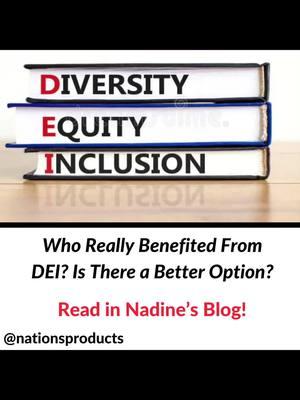 Read in our bookstore blog, Who Really Benefited from #DEI Is There a Better Option? by my John Muhammad @nationsbuilders  #bbblockspodcast #economicblueprint #nationsproducts #reading #trunp #biden #farrakhan #books #foryoupage 