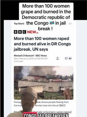 #greenscreen More than 100 women molested and burned unalive in the Democratic republic of the Congo 🇨🇩 in jail break ! #fyp #foryoupage #fypシ #congo #congolesetiktok #congolese #africa #african #africantiktok #europe #america #american #caribbean #news #newsupdate #breakingnews #lovecongo #freecongo #woman #women #jail #viralvideo #trending #viraltiktok #freedom #justice #equality #minerals #naturalresources 