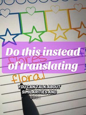 You have to fight the urge to translate if you want your students to become strong readers and writers in two languages.  Because, here’s the problem: Translation doesn’t build biliteracy.  It keeps students dependent on YOU to make meaning and what happens when you are not around? Instead of translating, focus on bridging—the strategy that helps students: ✅ Make cross-linguistic connections ✅ Develop metalinguistic awareness ✅ Transfer knowledge between languages Want to learn how to ditch translation and start bridging effectively? Join my webinar on bridging strategies called , Puente sin meed for K-3 Dual language teachers and discover how to create meaningful language connections in your classroom without translating.   You can find the 🔗⬆️ or send me a DM P.S.🔥 Palante members, you get this for free.  Get the 100% off code inside your portal before registering.   #palantemember #duallanguage #bridgingroutines #maestrabilingüe #biliteracy #bilingualteacher #maestrabilingüe #bilingualclassroom #bilingualeducation #scienceofbiliteracy #metalinguisticawareness