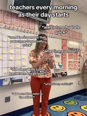 It's amazing how much educators do in a day! 🤪 #getyourteachon #teacherhumor #teacherproblems #teacherreels #funnyteacher #teacherinspo #educatorsofig #teachersofig #elementaryteacher 🎥: @theeppichclassroom