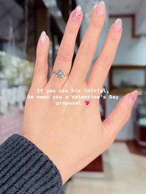 Did you see his initial? 🥰 Shop ready-to-ship engagement rings for Valentine’s Day now at princessbridediamonds.com 💕 #princessbridediamonds #pbdbling #engagementring #boyfriendtest #boyfriendcheck #orangecounty #huntingtonbeach 