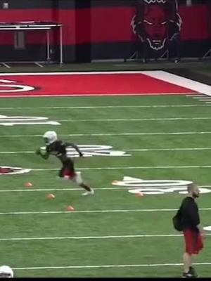 Arkansas St working change of direction drill. #FootballTikTok #fyp #foryou #TeachTape #defensivebacks #playdefense 