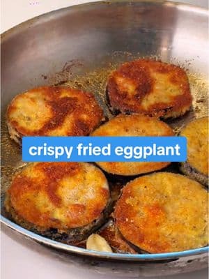 This is the ultimate crispy fried eggplant recipe! Golden perfection you can hear. Start with slices of fresh eggplant, dip them in flour, then into beaten eggs, and finally, coat them in a mix of breadcrumbs and parmigiano reggiano for a crispy finish. Whether you layer them into an elevated eggplant parmigiana, tuck them into a panino for a mouthwatering crunch, or snack on them straight up, this eggplant recipe is a vegetarian slice of heaven 🍆  #eggplant #fried #snack #lunchidea #dinneridea #Dinnerldeas #dinner #lunchideas #parmigiano #eggplantrecipe #eggplantparm #parm #panino #italian #Recipe #cooking #vegetarian 