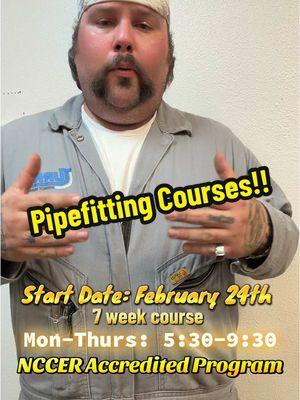 Pipefitting Courses starting February 24th!!! Come check us out! 💪💪💪 @Juan Vega - PINPON😈 @Robert Guerra @Mr_goldernarm🧑🏾‍🏭🔥 @Radical Ops @DaWeldingPrincess_96 @Sweet P  #diversetraderesources #NCCER #bluecollar #dtr #CareerGoals2025 #texas #pipefitter #fitter 