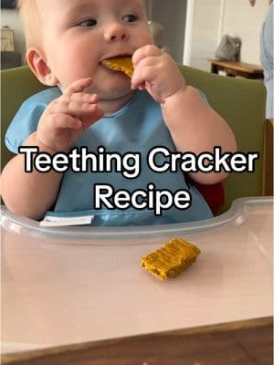 Directions: ·       Preheat oven to 375 ·       Whisk all dry ingredients together ·       Mix all wet ingredients together ·       Add wet ingredients to dry ingredients and combine ·       Roll out dough on parchment paper, sprinkly additional flour if dough is too sticky to roll out ·       Cut into desired cracker shapes – I went for a size that would be appropriate for a child self-feeding with their palmar grasp ·       Place on parchment paper covered baking sheet ·       Bake for 15-18 minutes – we want the crackers to be cooked but not overly hard. ·       Let sit for 30-45 minutes before serving. ·       If consistency seems too hard, you may want to decrease baking time next time or you could try to heat in microwave for 5 seconds before serving to soften. #fyp #babyrecipes #blw #babyledweaning #babydietitian #dietitianforbaby #babyfoods #babymeals #babymealidea #babyfoods