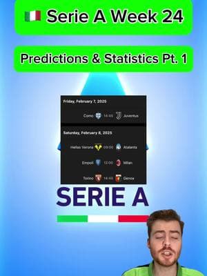 🇮🇹 SERIE A WEEK 24 PREDICTIONS & STATISTICS PART 1 | More predictions on FanBasis in my bio | Statistics are from the HOFB app, link in my bio | —————————————#footballpredictions #soccerpredictions #soccerpicks #footballpicks #footballtips #soccertips #footballanalysis #socceranalysis #seriea #serieatim #serieapredictions #serieatips #serieapicks #freefootballpicks #freefootballpredictions #freesoccerpredictions #freesoccerpredictions #freesoccertips #comojuventus #veronaatalanta #empolivsacmilan #torinogenoa 