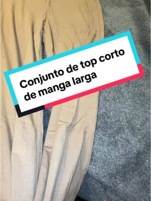 Conjunto de dos piezas Top corto de manga larga de color sólido para mujer y pantalones acampanados de cintura alta. #longsleevetop #womenssetfashion #TikTokShop #tiktokdeals #ValentinesDay #tiktok #fyp #marytips1 #dealsforyoudays #tiendadetiktok #parati 