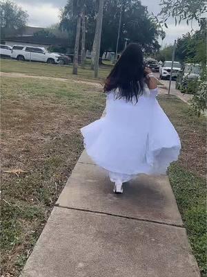 Dress Reveal ….. due to unfortunate circumstances she won’t be attending Cotillion this weekend. Soooo……. We can finally post her dress!!!! #dressreveal #cotillion #tiktokviral #dresstoimpress #whitedress #debutante #juniordebutante #runninginheels 