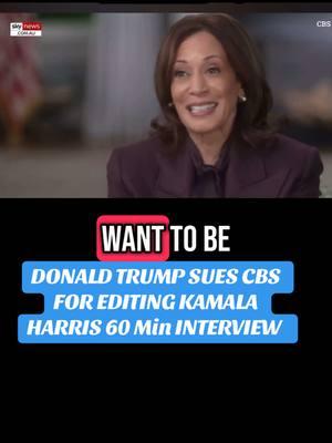 CBS SUED FOR EDITING KAMALA HARRIS 60 MIN INTERVIEW #fyp #viral #kamalaharrisedit #kamalaharris #trumpsuescbs #trump #60min #scamala 