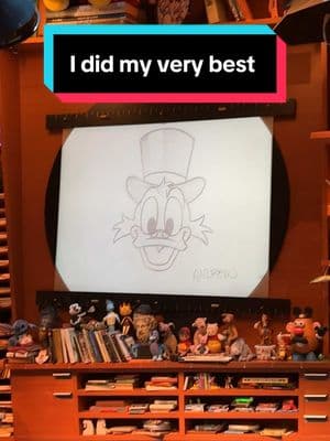 Call me Picasso 🥹👉🏻👈🏻 #disney #disneyland #duck #scroogemcduck #animationacademy #drawing #picasso 