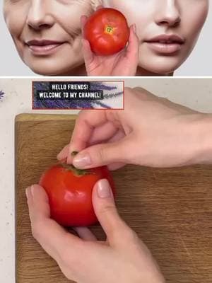 Tomato Erases all the wrinkles on your face! Top Anti Aging Recipes#beautyrecipes #hairremove #beauty #skincareroutine #skincare #beautytips #fyp 