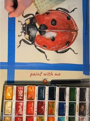 first bug painting lol not sure what I think 🐞 #watercolor #avisipeart #watercolorvideo #paintingvideo #paintingprocess #paintingtimelapse #artprints #ladybug 