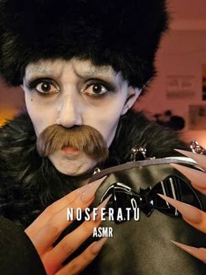 the count tries asmr 🐁🤫 new rp out tomorrow night! my look was insp by @✨watersofglass✨  #nosferatu #asmr #whatsinmybag #cosplay #asmrtapping 